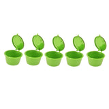 5Pcs 50ml Coffee Capsule Reusable Coffee Filter Cup with Spoon for DOLCE GUSTO Coffee MachineGrass Green