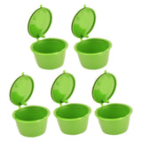 5Pcs 50ml Coffee Capsule Reusable Coffee Filter Cup with Spoon for DOLCE GUSTO Coffee MachineGrass Green