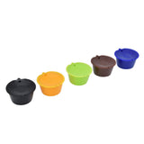 5Pcs Reusable Coffee Pod 50ml Refillable Coffee Capsule with Spoon Convenient to Use for Dolce Gusto