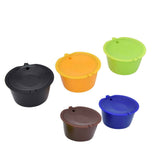 5Pcs Reusable Coffee Pod 50ml Refillable Coffee Capsule with Spoon Convenient to Use for Dolce Gusto