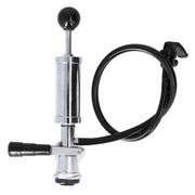 Beer Keg Pump with Black Beer Faucet Stainless Steel Draft Beer Party Pump for American D System Kegs