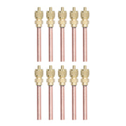10Pcs 1/4SAE HVAC Filling Access Valves Air Conditioner Brass Check Valve for R22 R12 R134