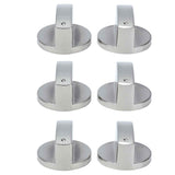 6Pcs 8mm Rotate Knob Zinc Alloy Control Knob Replacement for Kitchen Range Gas Stove Microwave Oven0°