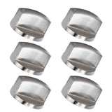 6Pcs 8mm Rotate Knob Zinc Alloy Control Knob Replacement for Kitchen Range Gas Stove Microwave Oven0°
