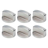 6Pcs 8mm Rotate Knob Zinc Alloy Control Knob Replacement for Kitchen Range Gas Stove Microwave Oven0°