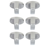 6Pcs 8mm Rotate Knob Zinc Alloy Control Knob Replacement for Kitchen Range Gas Stove Microwave Oven0°