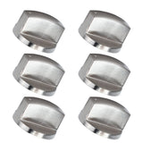 6Pcs 8mm Rotate Knob Zinc Alloy Control Knob Replacement for Kitchen Range Gas Stove Microwave Oven45°
