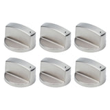 6Pcs 8mm Rotate Knob Zinc Alloy Control Knob Replacement for Kitchen Range Gas Stove Microwave Oven45°