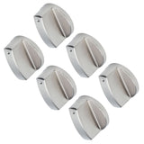 6Pcs 8mm Rotate Knob Zinc Alloy Control Knob Replacement for Kitchen Range Gas Stove Microwave Oven45°