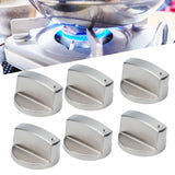6Pcs 8mm Rotate Knob Zinc Alloy Control Knob Replacement for Kitchen Range Gas Stove Microwave Oven45°