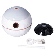 550ML Spherical Humidifier Mini Portable Star Projection Humidifier for Home Bedroom USB ChargingWhite In Australia - Darrahopens