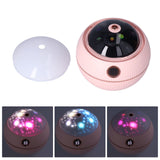 550ML Spherical Humidifier Mini Portable Star Projection Humidifier for Home Bedroom USB ChargingPink