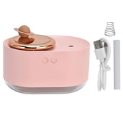 2 in 1 Rotating Planet Humidifier USB Charging Cordless Mute Spray Humidification for Home 1200MAHPink In Australia - Darrahopens