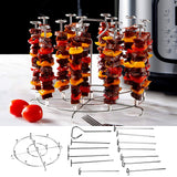 304 Stainless Steel Skewers Stand Set Multifunction Grill Dehydration Rack Fryer Accessories for Pinxia6QT