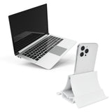 Laptop Stand ABS Notebook Computer Stand Automatic Adjustment Mobile Phone Holder Easy to Use and Stable for OfficeWhite