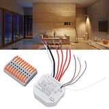 Smart Curtain Switch Module 2 Way Wifi Curtain Opener Module APP Remote Control Timing for Intelligent Appliance 90‑250V