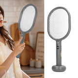 2 in 1 Electric Mosquito Swatter Ultraviolet LED Lights 3 Layer Mesh USB Rechargeable Mosquitoes Racket