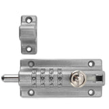 Combination Locking Bolt Safe Password Durable Rust Resistant Coating 4 Digit Lock Bolt for Pool Gate Fence FarmSilver In Australia - Darrahopens