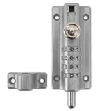 Combination Locking Bolt Safe Password Durable Rust Resistant Coating 4 Digit Lock Bolt for Pool Gate Fence FarmSilver In Australia - Darrahopens