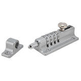 Combination Locking Bolt Safe Password Durable Rust Resistant Coating 4 Digit Lock Bolt for Pool Gate Fence FarmSilver