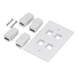 2 HD Multimedia Interface+2 USB3.0 Ports Panel Weld Free Audio Video Wall Outlet Plate Accessory In Australia - Darrahopens