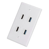 2 HD Multimedia Interface+2 USB3.0 Ports Panel Weld Free Audio Video Wall Outlet Plate Accessory