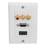 Audio Video Wall Socket ABS Wear Resistant Durable No Welding Required Integrated Multimedia Wall Panel In Australia - Darrahopens