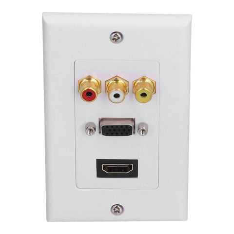 Audio Video Wall Socket ABS Wear Resistant Durable No Welding Required Integrated Multimedia Wall Panel In Australia - Darrahopens