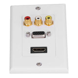 Audio Video Wall Socket ABS Wear Resistant Durable No Welding Required Integrated Multimedia Wall Panel In Australia - Darrahopens