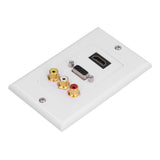 Audio Video Wall Socket ABS Wear Resistant Durable No Welding Required Integrated Multimedia Wall Panel