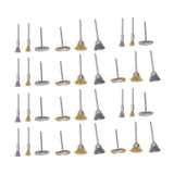 36PCs set Wire Polishing Wheel Pen Flat Bowl Shaped Steel Wire Wheel Brush Kit Accessories