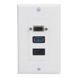 Audio Video Wall Socket 5 Gbps Embedded Installation Multimedia Port Composite Video Panel