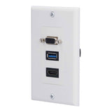 Audio Video Wall Socket 5 Gbps Embedded Installation Multimedia Port Composite Video Panel