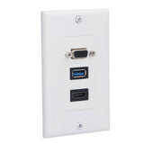 Audio Video Wall Socket 5 Gbps Embedded Installation Multimedia Port Composite Video Panel