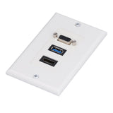 Audio Video Wall Socket 5 Gbps Embedded Installation Multimedia Port Composite Video Panel