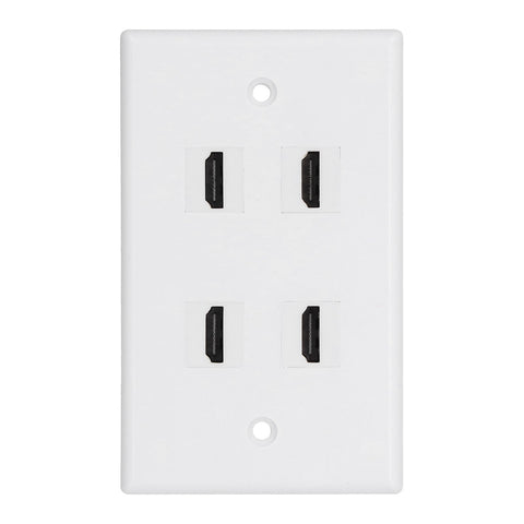 4 HD Multimedia Interface Wall Plate US Standard ABS Outlet Panel for AV Receiver Home Theater System In Australia - Darrahopens