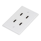 4 HD Multimedia Interface Wall Plate US Standard ABS Outlet Panel for AV Receiver Home Theater System