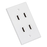 4 HD Multimedia Interface Wall Plate US Standard ABS Outlet Panel for AV Receiver Home Theater System