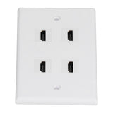 4 HD Multimedia Interface Wall Plate US Standard ABS Outlet Panel for AV Receiver Home Theater System