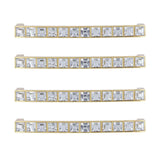 4Pcs/set Crystal Handle Modern Cabinet Door Diamonds Double Hole Pitch 128mm Drawer Knob