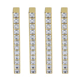 4Pcs/set Crystal Handle Modern Cabinet Door Diamonds Double Hole Pitch 128mm Drawer Knob