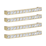 4Pcs/set Crystal Handle Modern Cabinet Door Diamonds Double Hole Pitch 128mm Drawer Knob
