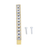 4Pcs/set Crystal Handle Modern Cabinet Door Diamonds Double Hole Pitch 128mm Drawer Knob