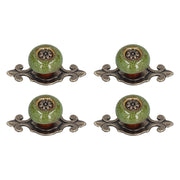 4 Sets Furniture Handle Zinc Alloy Cabinet Door Drawer Handle Exquisite Furniture AccessoriesGreen In Australia - Darrahopens
