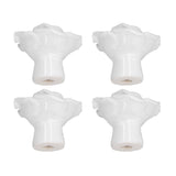 4 Set Rose Shaped Handle Modern Ceramic Cabinet Knob for Home Living Room BedroomWhite