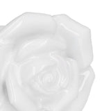 4 Set Rose Shaped Handle Modern Ceramic Cabinet Knob for Home Living Room BedroomWhite