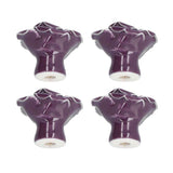 4 Set Rose Shaped Handle Modern Ceramic Cabinet Knob for Home Living Room BedroomPurple In Australia - Darrahopens