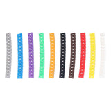 Clip On Cable Marker Waterproof Cable Identification Tube Colorful 0‑9 Number Wire Label Tube Wire Marker