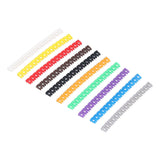 Clip On Cable Marker Waterproof Cable Identification Tube Colorful 0‑9 Number Wire Label Tube Wire Marker