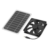 6W Solar Panel with Cooling Fan Mini Ventilator Solar Powered Exhaust Fan for Pet Dog Chicken House